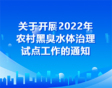 关于开展2022年农村黑臭水体治理试点工作的通知